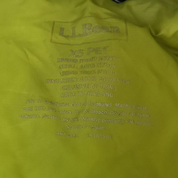 L.L. Bean Womens Green Full Zip Lightweight Puffer Jacket Packable - Picture 8 of 8